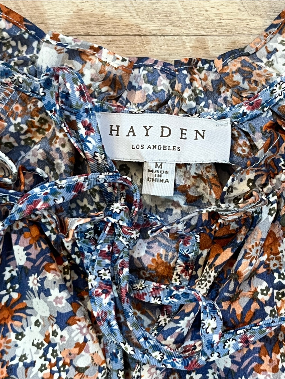 Hayden Patchwork Floral Tiered Maxi Dress Size Medium - Picture 5 of 8